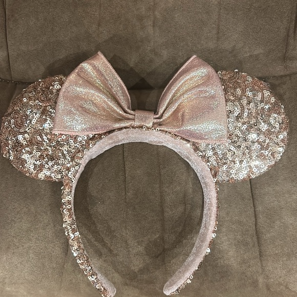 Disney Rose gold loungefly backpack and headband set - Picture 2 of 2